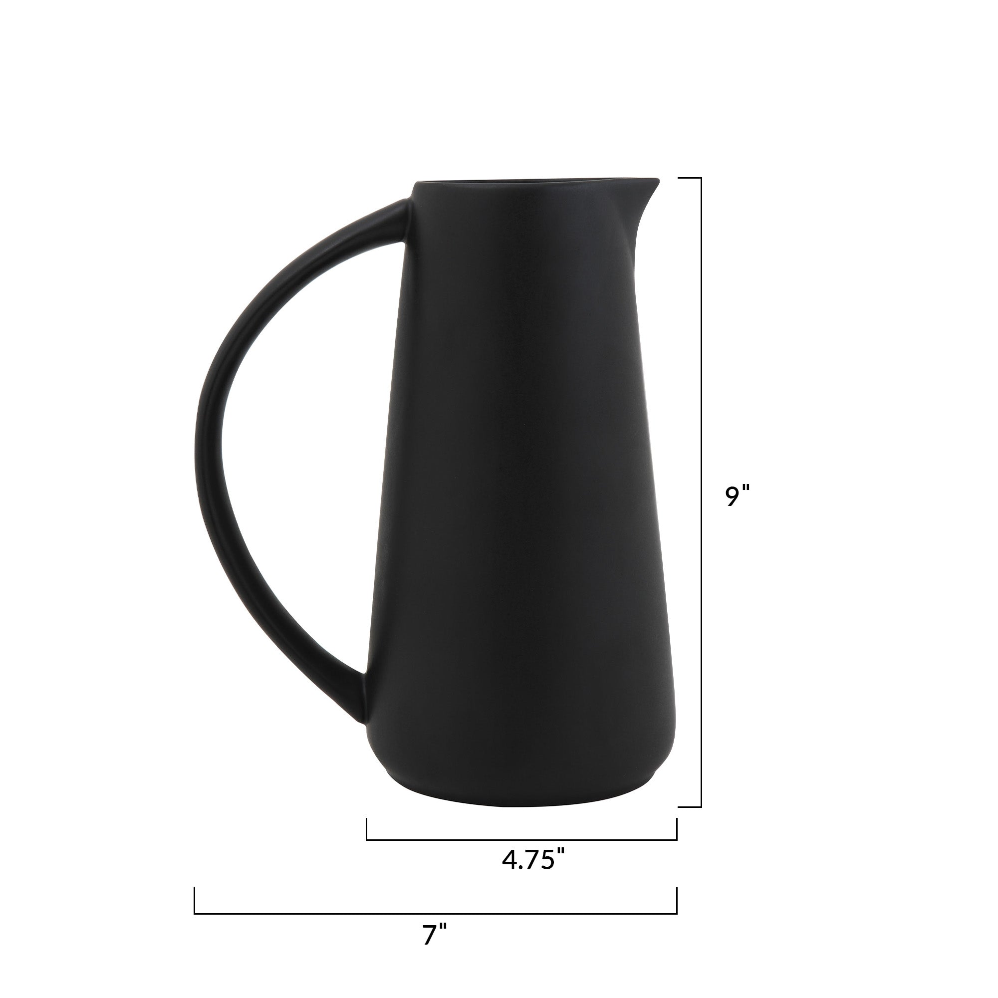 Black Stoneware Pitcher